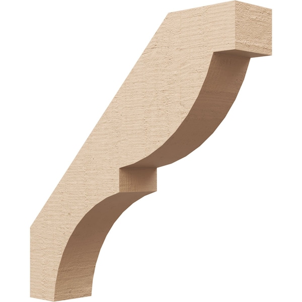 Ekena Millwork 3-inch W x 16-inch D x 16-inch H Valencia Rough Cedar Woodgrain TimberThane Knee Brace, Primed BRCUR03X16X16VALRCPR - main